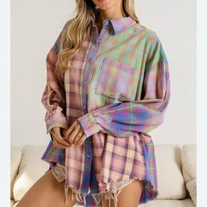 BiBi Top- plaid